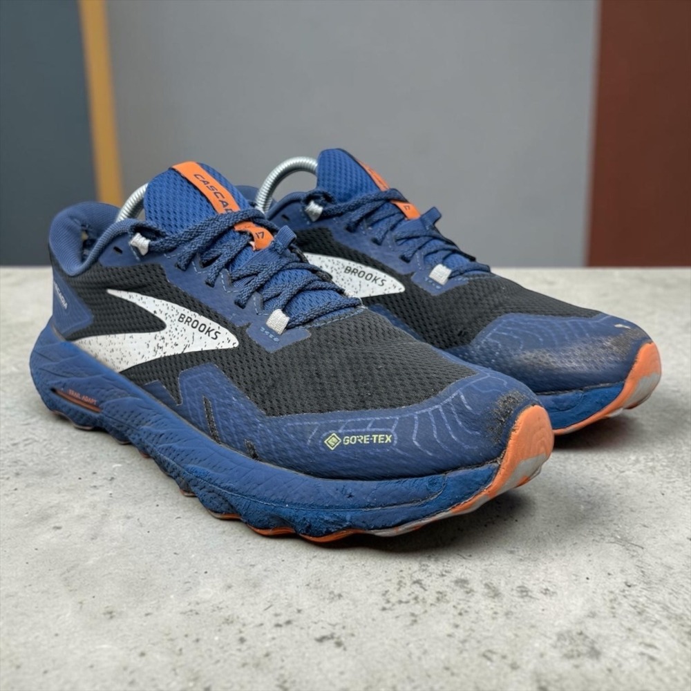 Brooks Cascadia 17 GTX Trail Running Shoes Mens 9 Blue Black Orange 1104021D062